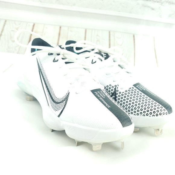 Nike Mens Force Zoom Trout 7 Pro CQ7224-101 White Lace Up Baseball Cleats Sz 8.5 main image 10